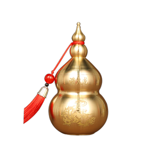 避火龙瓶子厨房西北角壁火龙土陶黄碎石水晶纯铜葫芦鸱吻厨房摆件