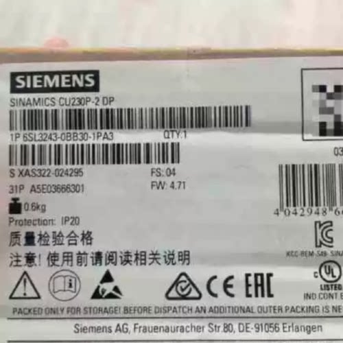 议价西门子6SL3243-0BB30-1PA3变频器控制单元6SL32430BB301PA3议