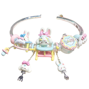 marshmellow珠宝商店beads串珠珐琅手镯镀银手链轻奢小众精致女生