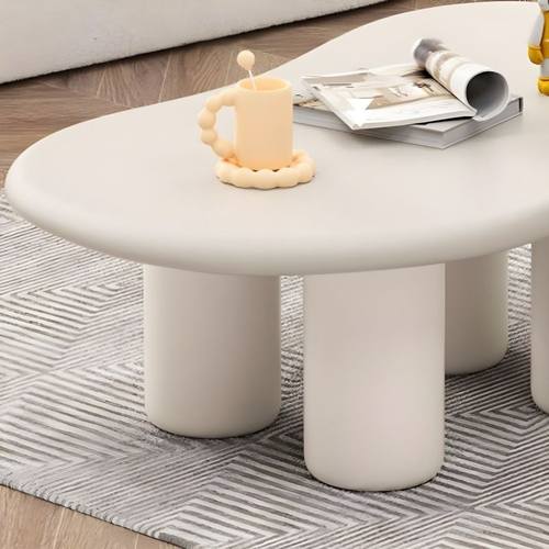 玻璃钢茶几轻奢高级感红茶几制网风桌子侘桌云朵寂茶几定奶油茶几