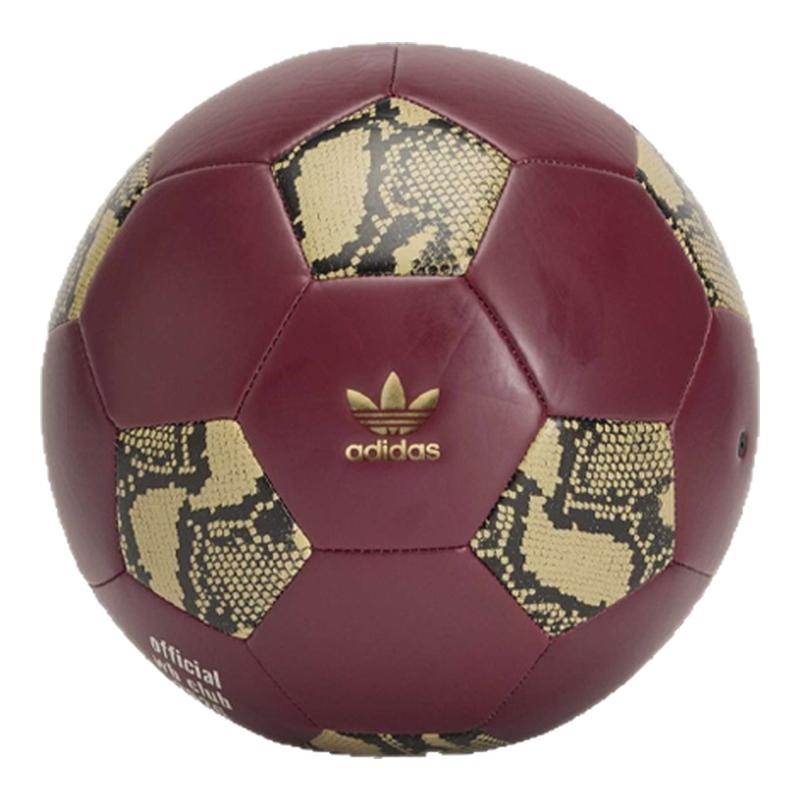 Wales Bonner x adidas 三叶草 联名FTBL 5号酒红色运动训练足球