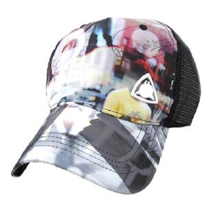 帽子春夏女棒球网帽热天风潮创意涂鸦遮阳鸭舌帽休闲潮款网帽