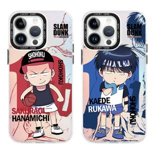 灌篮高手苹果14plus手机壳iPhone13樱木花道11流川枫12promax新款15潮牌x高级动漫xs亚克力8p镭射xr适用7p男6