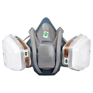 3M6502QL快扣防毒面具防甲醛面罩喷漆化工实验室有机气体防尘舒适