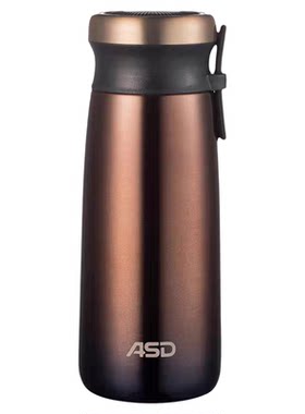 爱仕达RWS40B2Q-J简约保温杯子双层不锈钢400ml家用学生办公便携