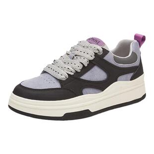 达芙妮板鞋女真皮2026新款春秋厚底ins潮百搭小众aj运动休闲女鞋