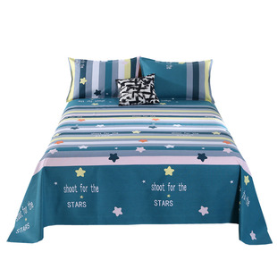 老粗布农村土炕大炕单三件套单双人床单单件枕套四季通用宿舍加厚