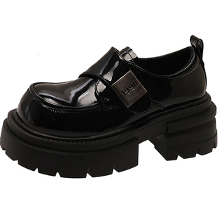 厚底小个子小皮鞋女2026春季新款英伦风百搭单鞋配裙子学院乐福鞋