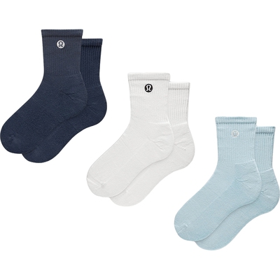 Daily Essential 短筒袜 *3 双装丨lululemon丨LU9CE5S