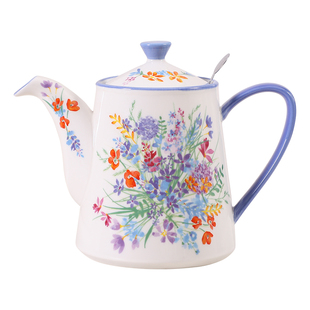 LondonPottery原野英式下午茶壶陶瓷咖啡花茶轻奢雅致水壶带滤网