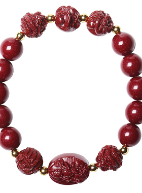 本命年朱砂生肖三合六合手串