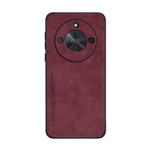 羊巴皮适用荣耀x50手机壳x50i新款x40保护x60套x60pro曲屏x30华为x30i专用x20的x全包防摔8x高级感红色女叉品