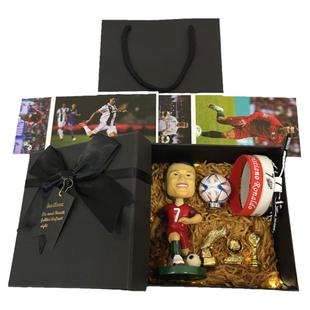 足球汽车摆件中控台车载金靴金球奖杯模型装饰手办梅西内马尔C罗