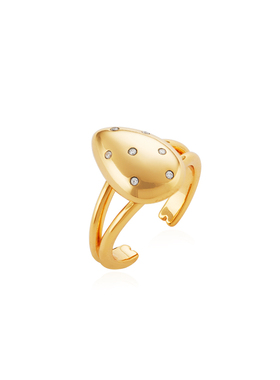 Neverfar蛋形戒指铜镀金