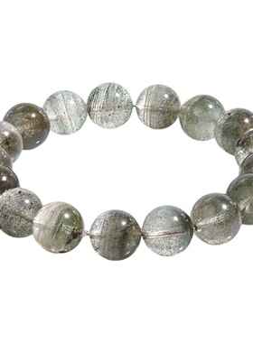 与卿珠宝【苍翠】天然巴西绿幽灵手串女招财水晶鬼佬财神手链礼物