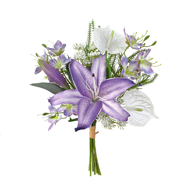 法式轻奢手札仿真花花束客厅高端摆花卧室餐桌假花装饰花摆件绢花