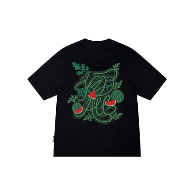 KZDALL趣味西瓜发泡印花短袖