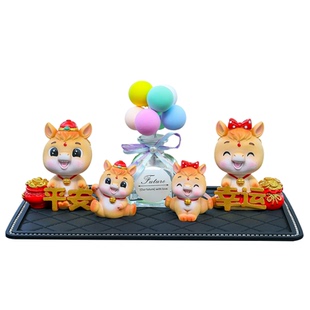 国潮马年汽车摆件创意个性车载装饰摆设中控台卡通可爱车内吉祥物