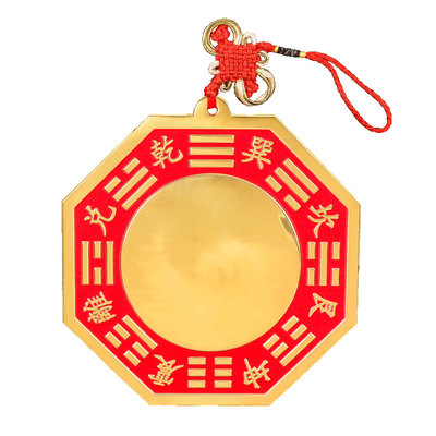 八卦镜凸面纯黄铜家用大门口挂件