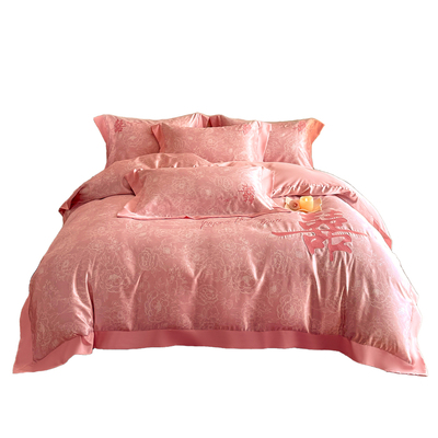 中式120支长绒棉红色结婚全棉