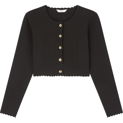 lkbennett黑色短款针织开衫女
