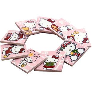 粉色hello Kitty瓷砖小花砖走边腰线马赛克粉红色 窗台卫生间墙砖