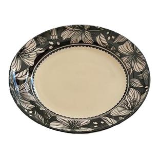 WOL HOME香水百合餐具釉下彩陶瓷盘子复古家用餐具米饭碗早餐盘子