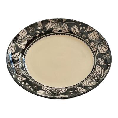 WOL HOME香水百合餐具釉下彩陶瓷盘子复古家用餐具米饭碗早餐盘子