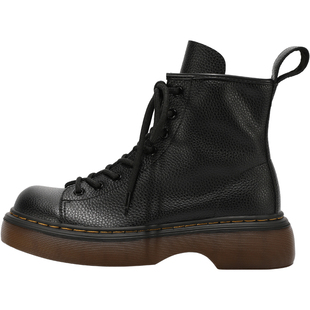 玛速主义2025新款厚底白色马丁靴女冬英伦风黑色短靴百搭炸街靴子