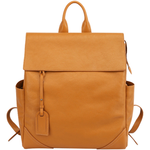 高级感小众双肩包女2025新款皮质大容量电脑背包通勤旅行学生书包