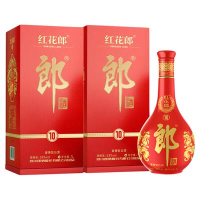 郎酒红花郎酱香型53度1L大瓶装