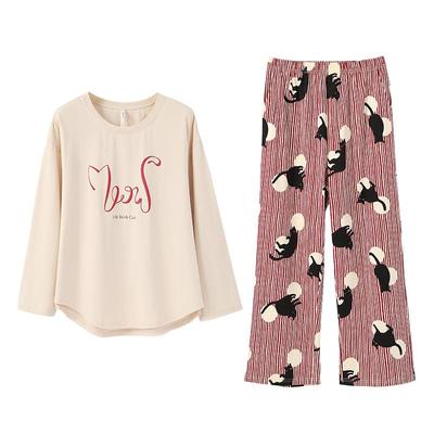 安之伴春秋纯棉休闲圆领家居服