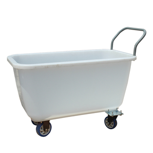 猪场饲料车手推车养殖场不锈钢运输车喂料车斗推料车撒料车猪养殖