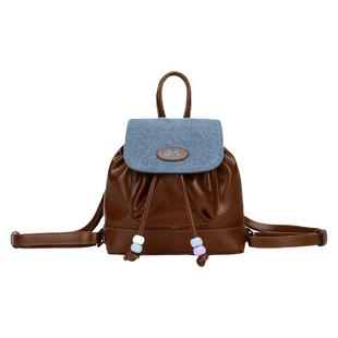 VANWALK春日牧场 复古可爱牛仔少女双肩包ins学生小背包小众书包