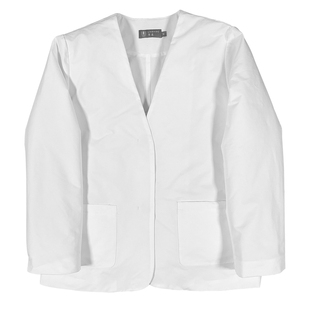 UNAME芳名白色无领棉服医护工作服医生护士服秋冬工服保暖外搭女