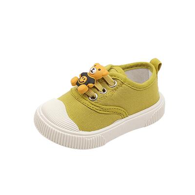 春秋日常休闲男女童卡通帆布鞋