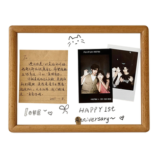 时几初高级感手写信明相框拍立得diy情侣纪念礼物照片定制材料包