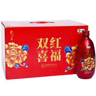中粮黄酒孔乙己红福双喜花雕半干特型500ml*6瓶装糯米酒绍兴特产