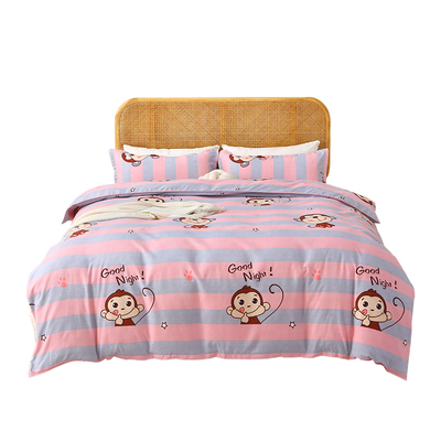 活性印花全棉磨毛四件套卡通加厚