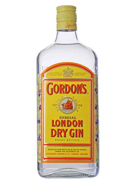 【进口】哥顿(Gordon’s)金酒750ml*1瓶南非洋酒杜松子格顿基酒