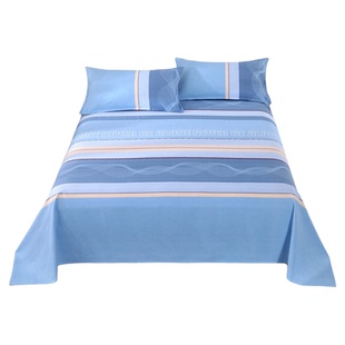 纯棉老粗布床单单件加厚加密全棉三件套防滑加大农村炕单被单四季