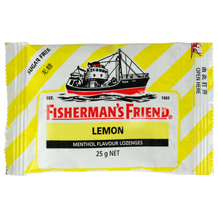 英国FishermansFriend渔夫之宝润喉糖特强薄荷柠檬清新25g网红糖