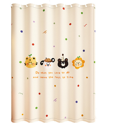 防水浴帘免打孔干湿分离