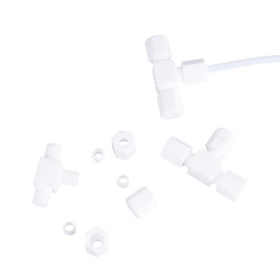 PTFE卡套三通接头铁氟龙气管T型接头防腐3MM4MM6MM8MM10MM12MM