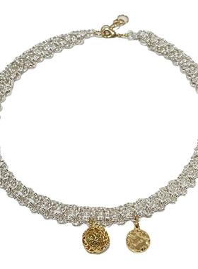 13c同款银球球吊坠项链个性简约