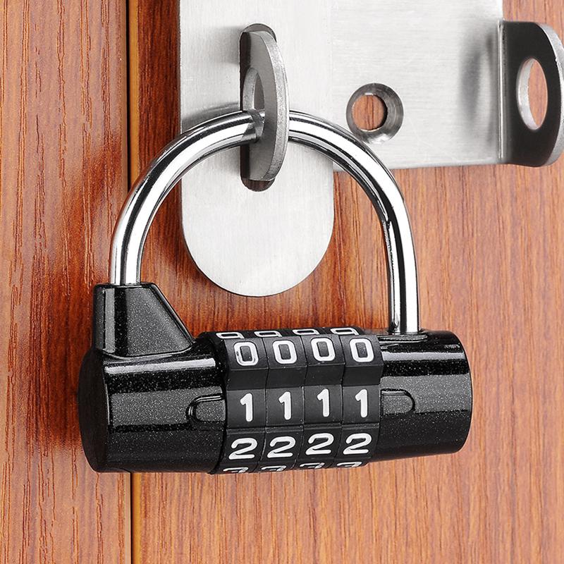 4/5位健身房密码锁橱柜大号更衣柜会所工具箱防盗锁家用密码挂锁