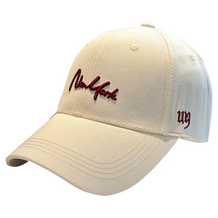 2026新款硬顶字母刺绣棒球帽子女百搭宽帽檐显脸小高品质鸭舌帽