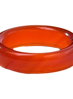 新中式红色仿玛瑙戒指男女款优质