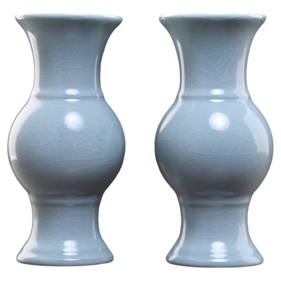 汝窑花瓶佛前供奉家用供佛观音瓶