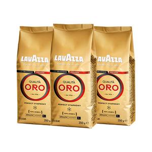 【自营】LAVAZZA拉瓦萨ORO欧罗金标意式100%阿拉比卡咖啡豆250g*3